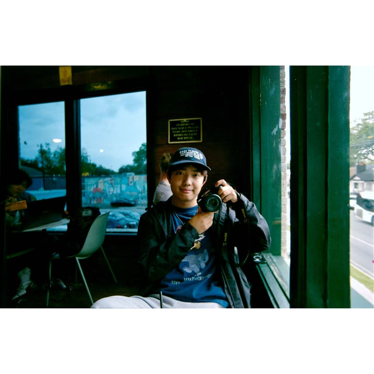 Zia with a camera